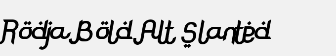 Rodja Bold Alt Slanted