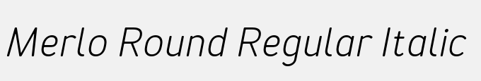 Merlo Round Regular Italic