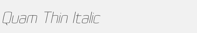 Quam Thin Italic