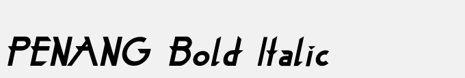 PENANG Bold Italic