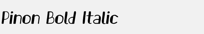 Pinon Bold Italic