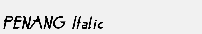 PENANG Italic