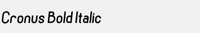 Cronus Bold Italic