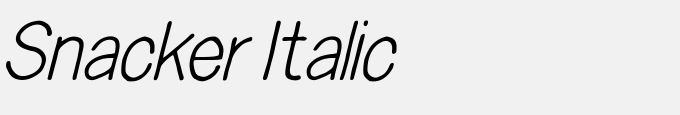 Snacker Italic