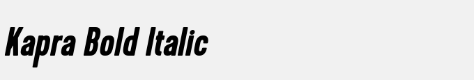 Kapra Bold Italic