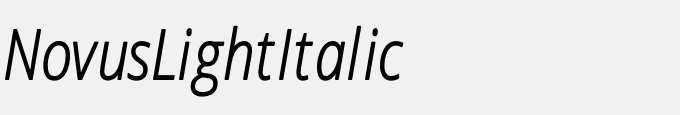 Novus-Light-Italic