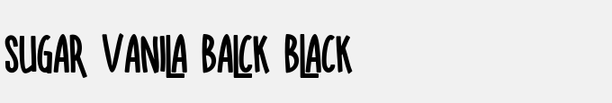 SUGAR VANILA BALCK Black
