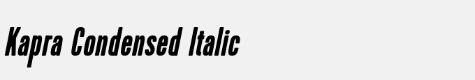 Kapra Condensed Italic