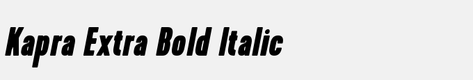 Kapra Extra Bold Italic