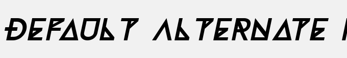 Default Alternate Italic