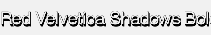 Red Velvetica Shadows Bold