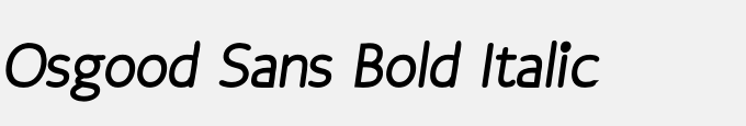 Osgood Sans Bold Italic