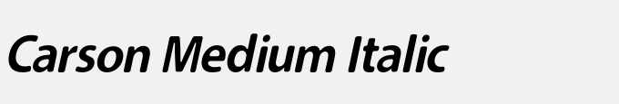 Carson Medium Italic