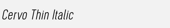Cervo Thin Italic