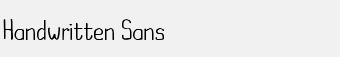 Handwritten Sans
