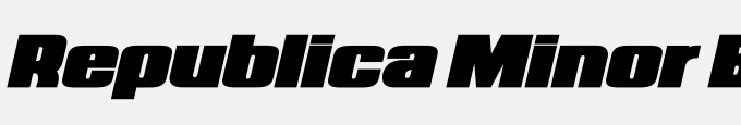 Republica Minor Bold Italic