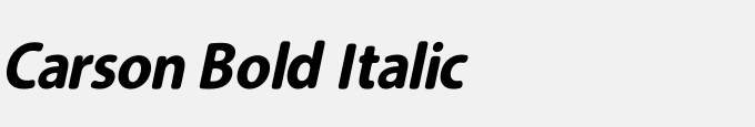 Carson Bold Italic