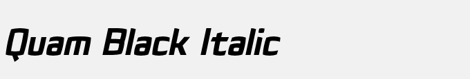 Quam Black Italic