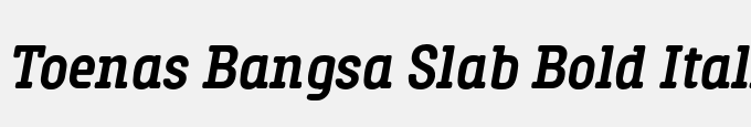Toenas Bangsa Slab Bold Italic