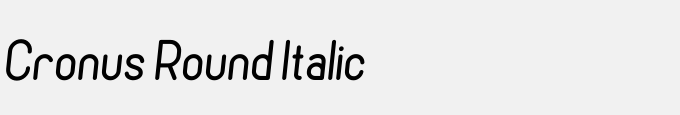Cronus Round Italic