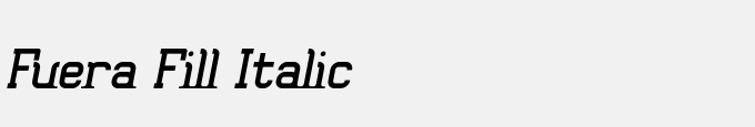 Fuera Fill Italic