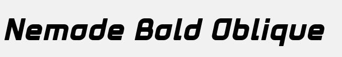 Nemode Bold Oblique
