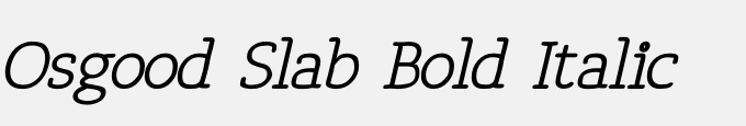 Osgood Slab Bold Italic