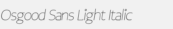 Osgood Sans Light Italic