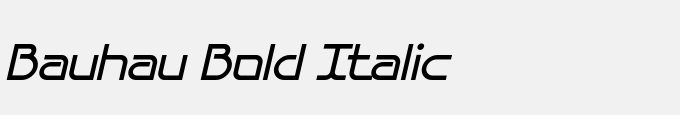 Bauhau Bold Italic