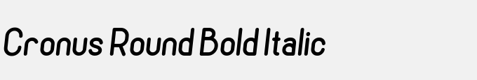 Cronus Round Bold Italic