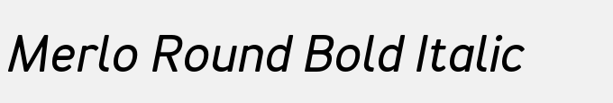 Merlo Round Bold Italic