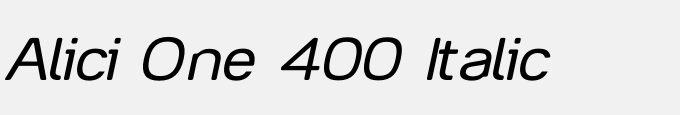 Alici One 400 Italic