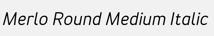 Merlo Round Medium Italic