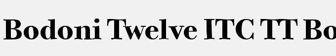 Bodoni Twelve ITC TT Bold