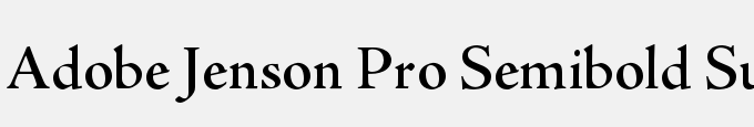 Adobe Jenson Pro Semibold Subhead