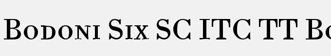 Bodoni Six SC ITC TT Book