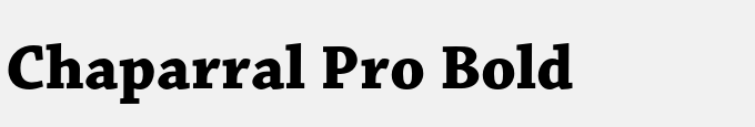 Chaparral Pro Bold