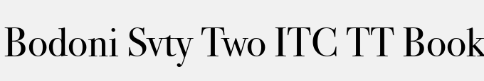 Bodoni Svty Two ITC TT Book