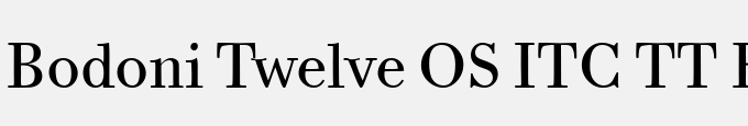 Bodoni Twelve OS ITC TT Book