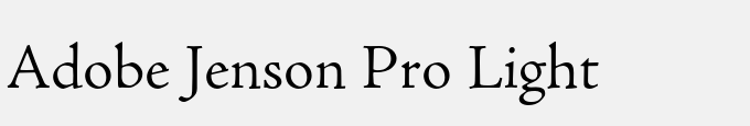 Adobe Jenson Pro Light