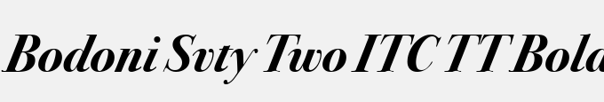 Bodoni Svty Two ITC TT Bold Ita