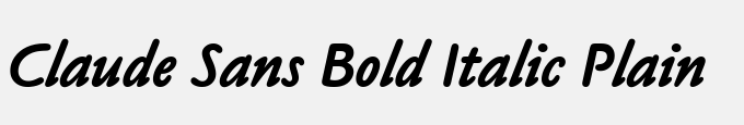 Claude Sans Bold Italic Plain