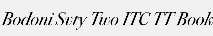 Bodoni Svty Two ITC TT Book Ita