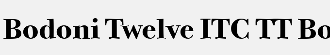 Bodoni Twelve ITC TT Bold