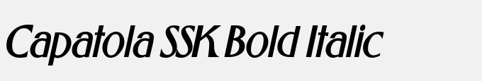 Capatola SSK Bold Italic