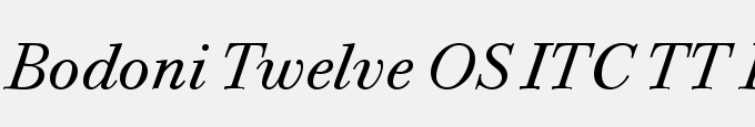 Bodoni Twelve OS ITC TT Book Ita