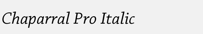 Chaparral Pro Italic