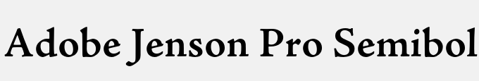 Adobe Jenson Pro Semibold Caption