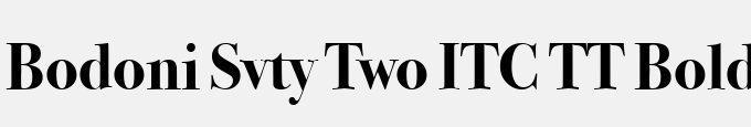 Bodoni Svty Two ITC TT Bold