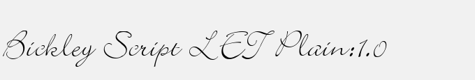 Bickley Script LET Plain:1.0